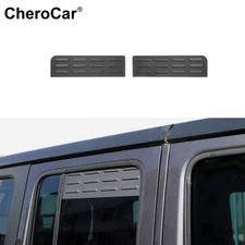 Side Window Blinds Quarter Louver Air Vent Cover For 18+ Jeep Wrangler JL JT 4Dr