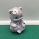 Fenton Satin Burmese Sitting Bear, hand painted and signed by artist