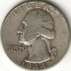 USA - 1944P - Washington ¼ $ - Silver Eagle - no mint mark - #12334RG