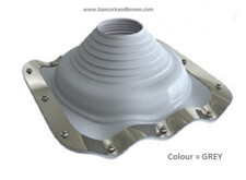 DEKTITE Corrugated flat & pitch Roof Flashing for Stove Pipe Flues DFE106G GREY