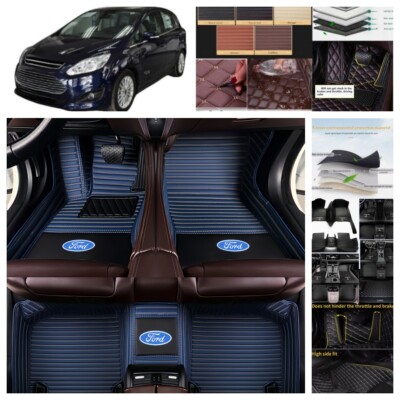 For Ford C-Max 2013-2017 Car Floor Mats Leather Rugs Auto Liners Waterproof Rugs