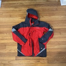 Columbia Interchange Bugaboo Omnitech Youth Jacket Red Gray Waterproof Sz 14/16