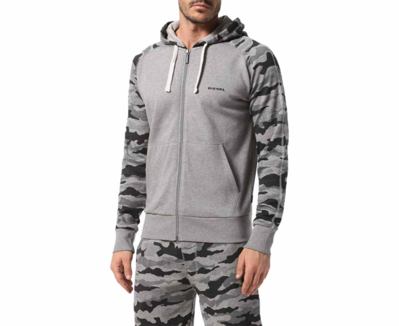 DIESEL BRIANZ Mens Zipped Hoodie Camoufludge Hooded Casual DIESEL BRIANZ Mens Zipped Hoodie Camoufludge Hooded Casual
