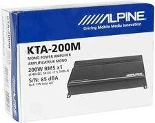 Alpine KTA-200M 200W x 1 Compact Amplifier with PowerStack Capability