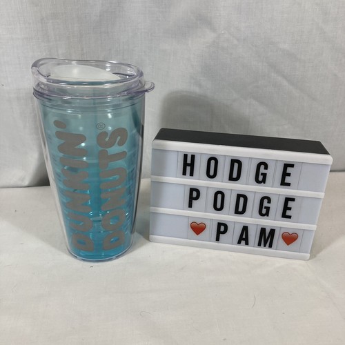 Dunkin Donuts Spring Tritan Tumbler 16 Oz Blue Gradient Hot Cold Travel Mug Cup - Picture 10 of 11