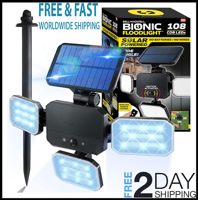 Bionic Floodlight Deluxe 50% Brighter by Bell+Howell Solar Lights Outdoor Motion