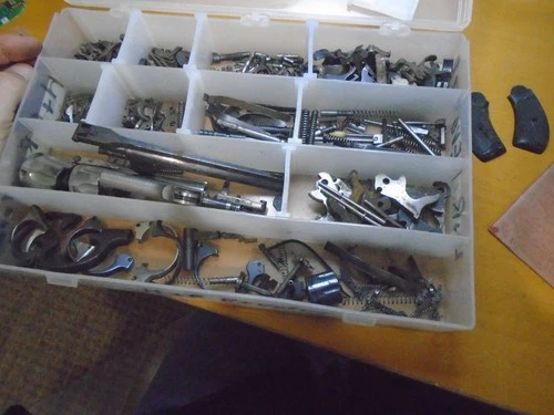 H&R HUGE Pistol Parts Lot Gunsmith Special Hammers Hands Pins Screws Triggers
