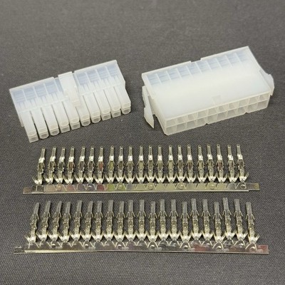 Mini-Fit Jr 20-Pin Male & Female White Housing With 18-24AWG Crimps ATX