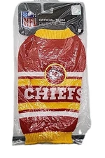 NFL Official Pets First Kansas City Chiefs Dog Sweater Cozy Knit Pet Sweater XS