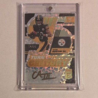 2022 Elite Turn of the Century Autographs Calvin Austin III #TC-36Black Gold /25