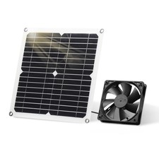 Solar Panel Fan Kit, 12W Weatherproof Solar Panel with DC Fan for Small Chick...