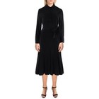 Equipment Femme Womens Lenora Black Below Knee Pull On Midi Dress L Bhfo 6059