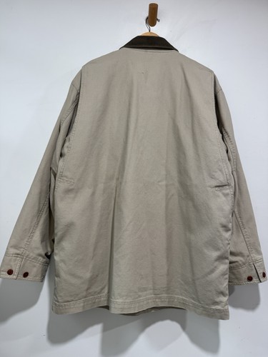 Vintage LL Bean Jacket Mens L Reg Chore Barn Coat Lined Field Work Wear Coat - Picture 3 of 6