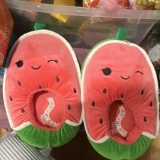 Squishmallows Kids Watermelon Slip-On Slippers Pink/Green US Size 9