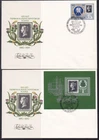 Soviet Union 1990, 150 years Penny Black, Mi.No. 6066-68 + Bl. 212 on FDC