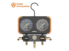 NAVAC N2A4B - Analog Manifold Gauge (Refrigerants R-454B, R-32, R-410A, R-22)