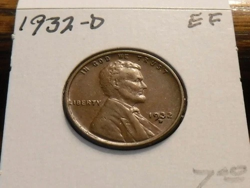 1932-D Lincoln Wheat Cent 'Penny' - Nice EF coin