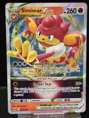 Simisear VSTAR 023/159 Holofoil Crown Zenith NM