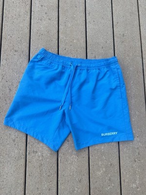 Burberry Men s Shorts/Swim Shorts Size M Bright Blue Designer Authentic RARE