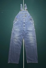 Vintage OshKosh B  Gosh Overalls Vestbak Men  s 36x29 Denim Bibs 70s Talon Zip USA