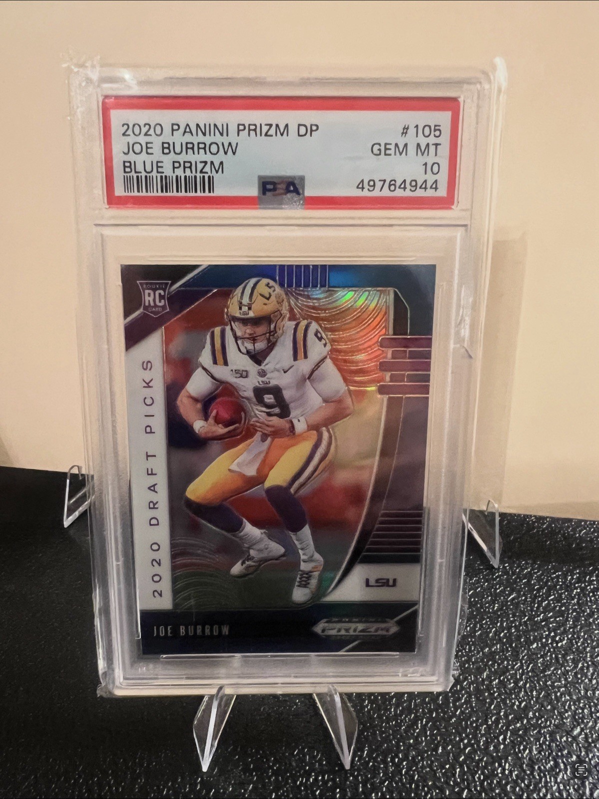2020 Panini Prizm Draft Picks Rookies Joe Burrow #105 Blue Prizm (RC)