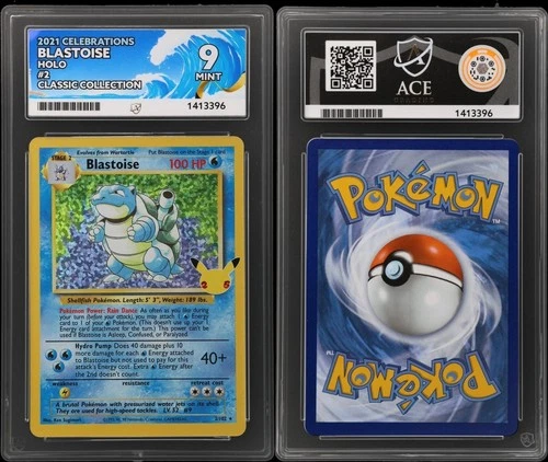 Pokémon TCG Blastoise 2/102 Celebrations Classic Collection Ace 9