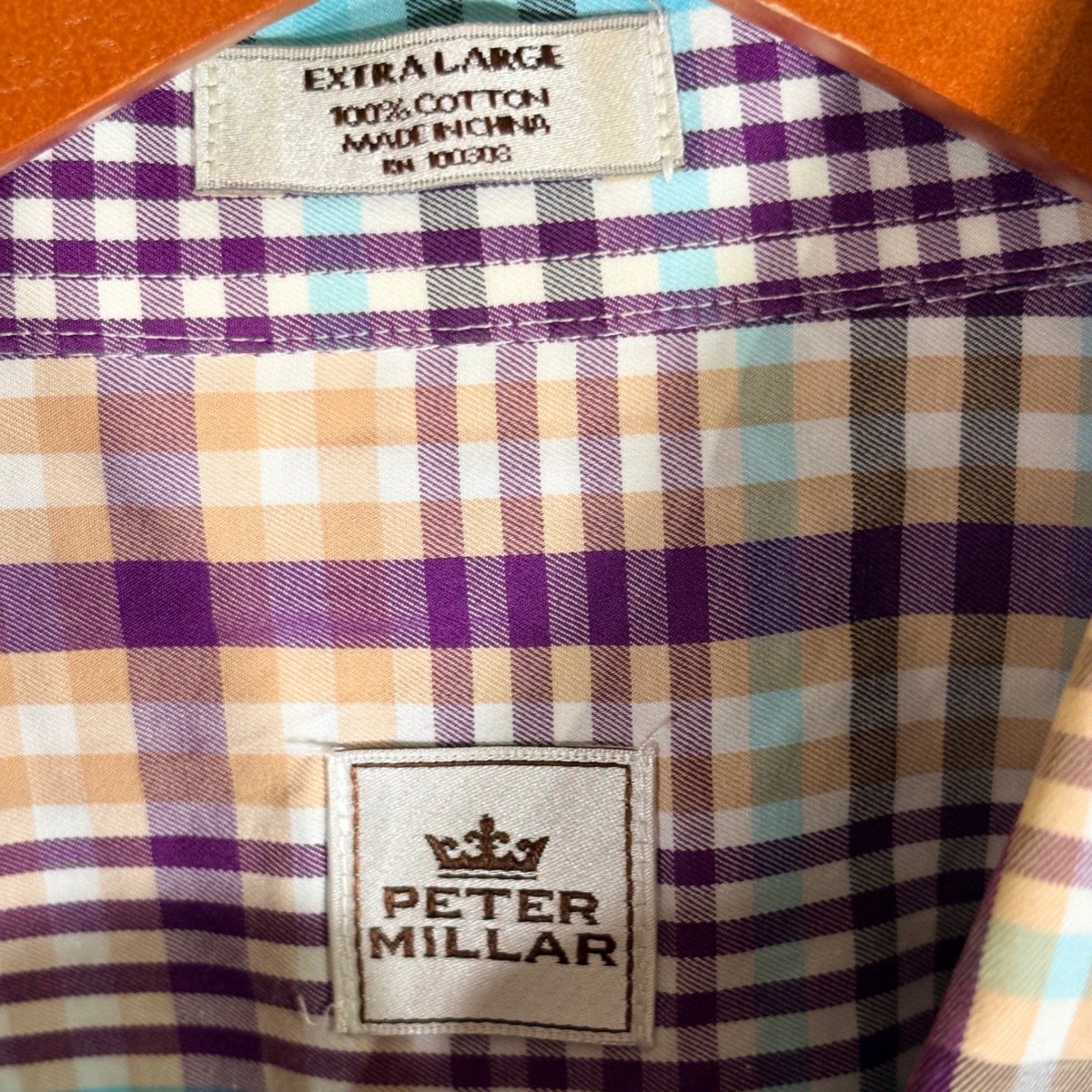 Peter Millar Men's Extra Large Plaid Button Down … - image 3