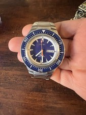 Heavy BREIL Manta 1000m Automatic Diver’s Watch Blue Dial Mint