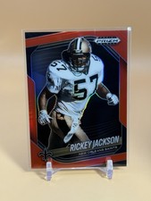 2025 Panini Prizm Black Football Rickey Jackson #95 /299 Red Prizm Saints HOF