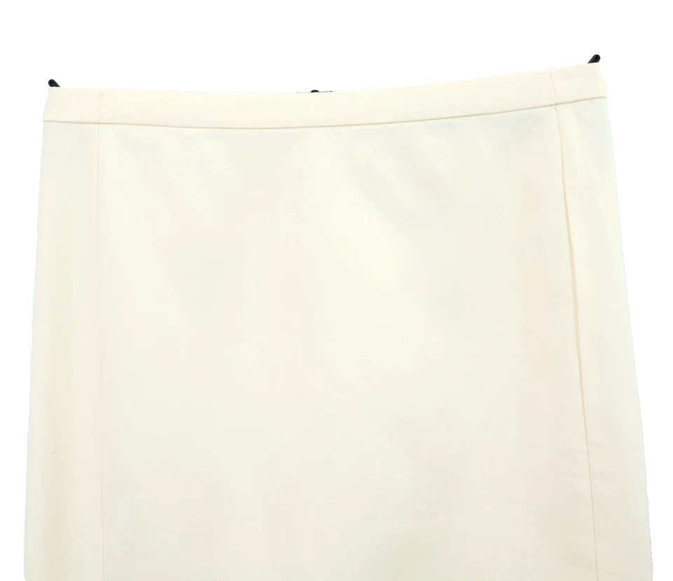 Falda lápiz recta profesional ligera forrada marfil liso talla 4 J CREW para mujer Foto 3 de 4