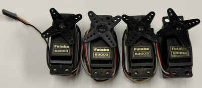 Excellent Set of Four Futaba S3003 S-3003 RC Remote Control Airplane Servos
