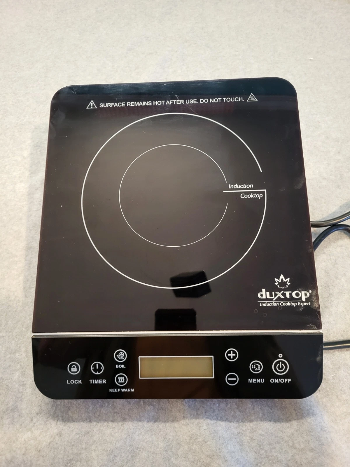 Duxtop LCD 1800W Portable Induction Cooktop - Silver/Black
