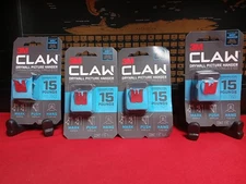Lot of 4  3M CLAW 15 LB Drywall Picture Hanger w/ Temporary Spot Free Shipping  