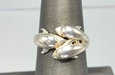 Sterling Silver Dolphins Ring-Sz. 5.5