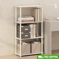 Multipurpose 4-Tier Shelf Rack Compact Display Storage Unit Easy Assembly New
