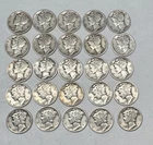 Lot # 1182 - 2.50 Face Value Mercury Dimes - 90% Silver - Unknown Grade