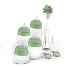Nanobebe Silicone Baby Bottle Flexy Set with Anti-Colic Nipples, Bottle Brush...