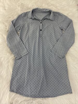 gap sleep shirt dress Gap Kids girls sleep shirt dress pajama blue polka dot size 10 EUC