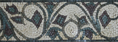 Leaves Abstract Border Vines Decor Marble Mosaic