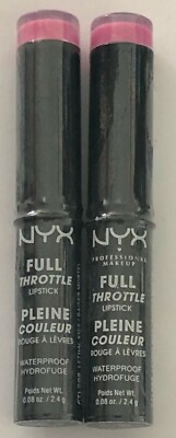 NYX Full Throttle Lipstick, FTLS02 Lethal Kiss, 2 Pack