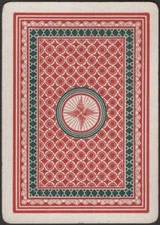 Playing Cards 1 Single Card Old Antique Wide  * USPC BICYCLE 808 *  No.17 CHAIN 