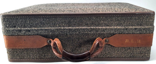 Vintage Hartmann Luggage Brown Tweed Suitcase