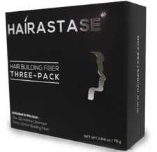  3-PACK Hairastase Premium Hair Fibers With Hairline Optimizer - 8 Shades