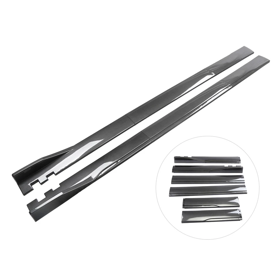 86.6“ Carbon Fiber Side Skirt Rocker Panel Splitter Lip For Nissan 200SX S15 240 - Imagem 2 de 4