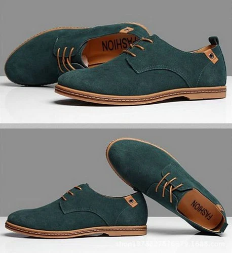New Casual Suede European style leather Shoes Men's oxfords Multi Size Fashion - Picture 8 of 15