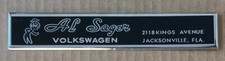 Vintage Car Dealer Dealership Emblem Al Sager Volkswagen Vw Jacksonville Fl