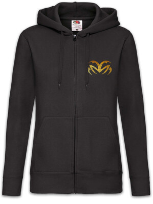 Symbol Of Aries Damen Zipper Hoodie Sign Logo Stargate Estelar Zeiche