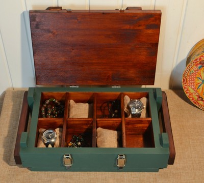 Scatola Porta Orologi Gioielli Cofanetto in legno Portagioie Box Espositore  per | eBay