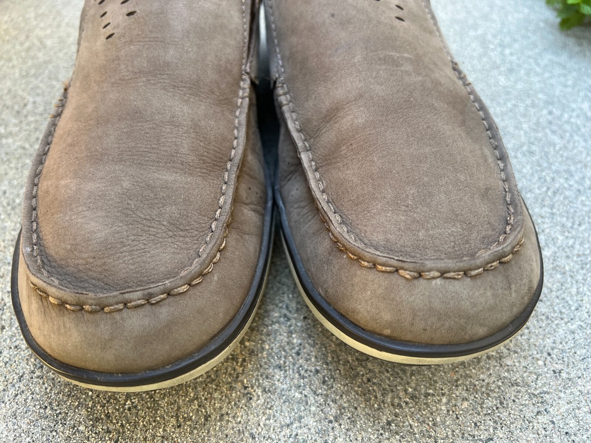 Clarks Unstructured Loafers Mens 11 Brown Leather Slip On Square Toe Shoes Clarks Men main image 3