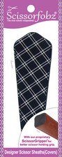 SCISSORFOBZ Designer Scissors Sheath Cover Single large Black & White Diamonds